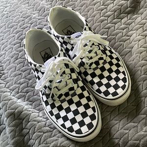 checkerboard Vans
